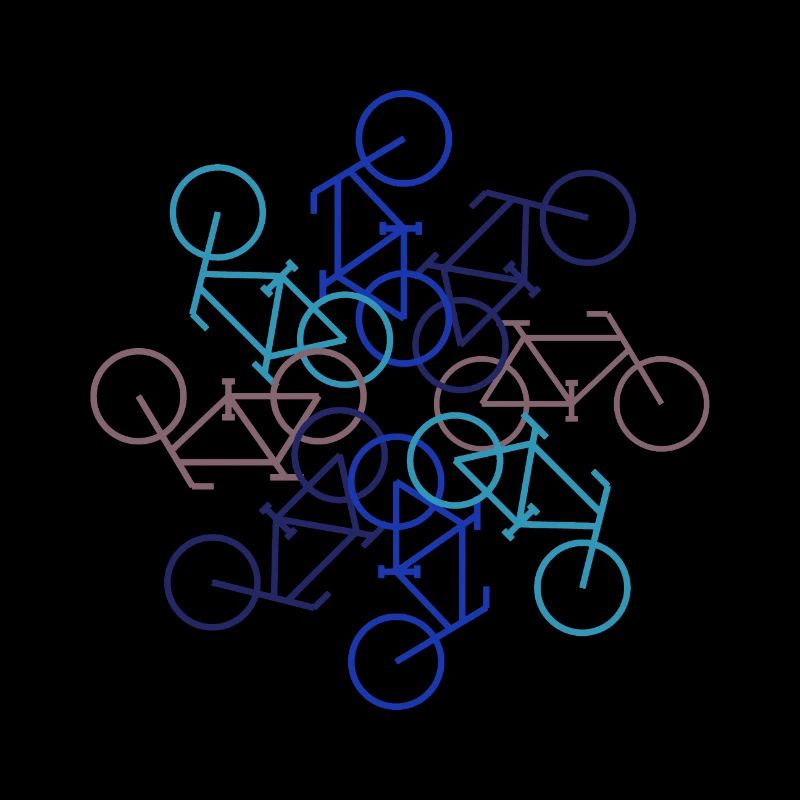 Rotating retro vintage bicycles