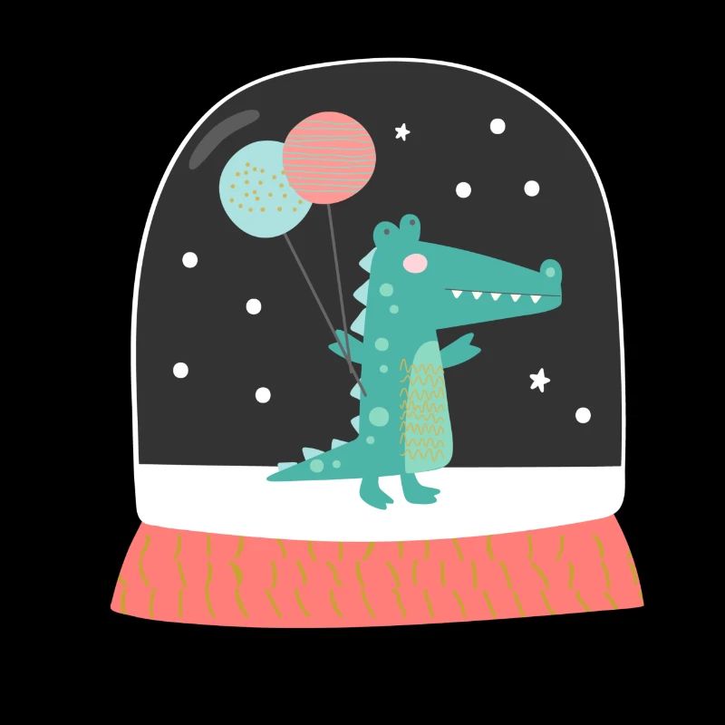 Snow globe Cute crocodile birthday 2020