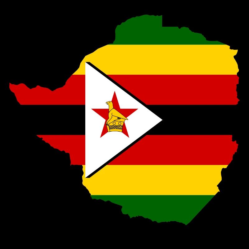 Zimbabwe flag map flag