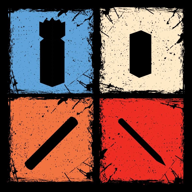 Kubb retro squares kubb yard game player