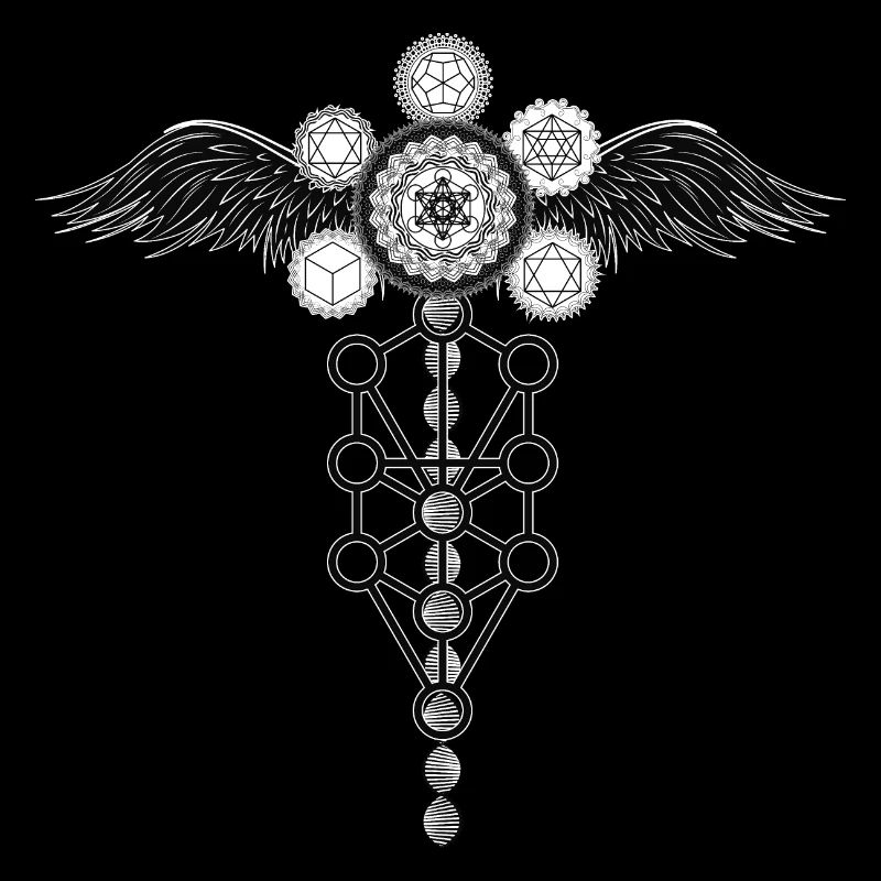 Winged Metatron Dna Platonic Solids