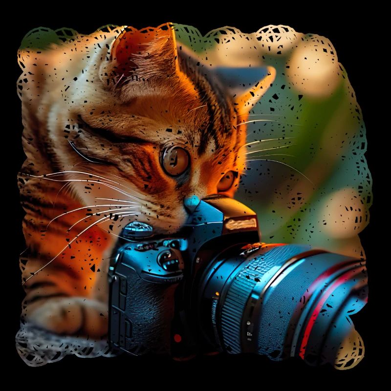 Cat discovers the world in a new way
