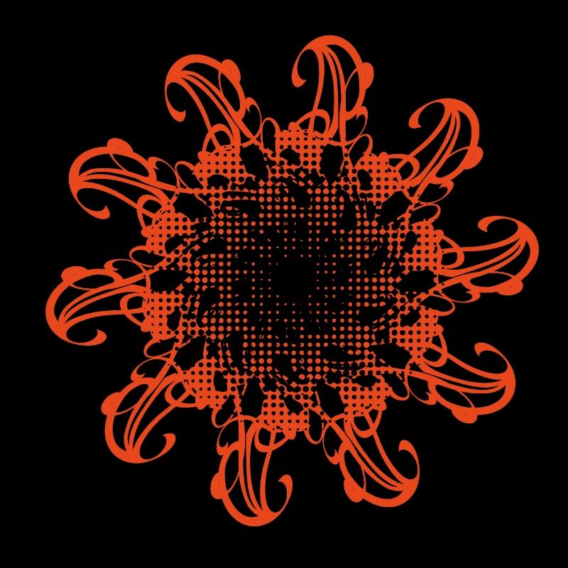 Random patterns rotated and dotted