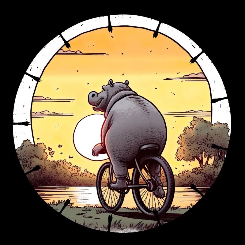 Le vélo, pas un passe-temps pour les hippopotames