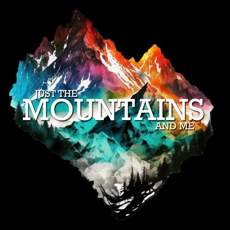 Bunte Berge Grafik - Just the Mointains and me