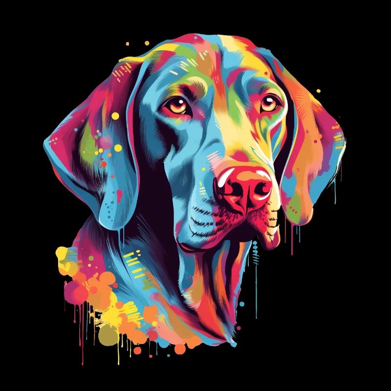 Design d’art coloré Weimaraner