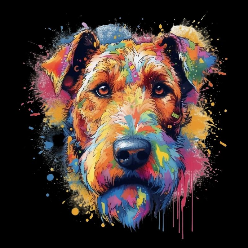 Bunte Airedale-Terrier