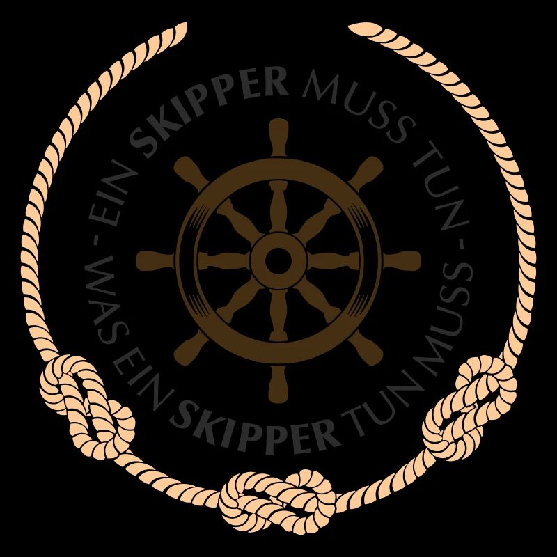Ein Skipper muss tun Kordel 3 Knoten