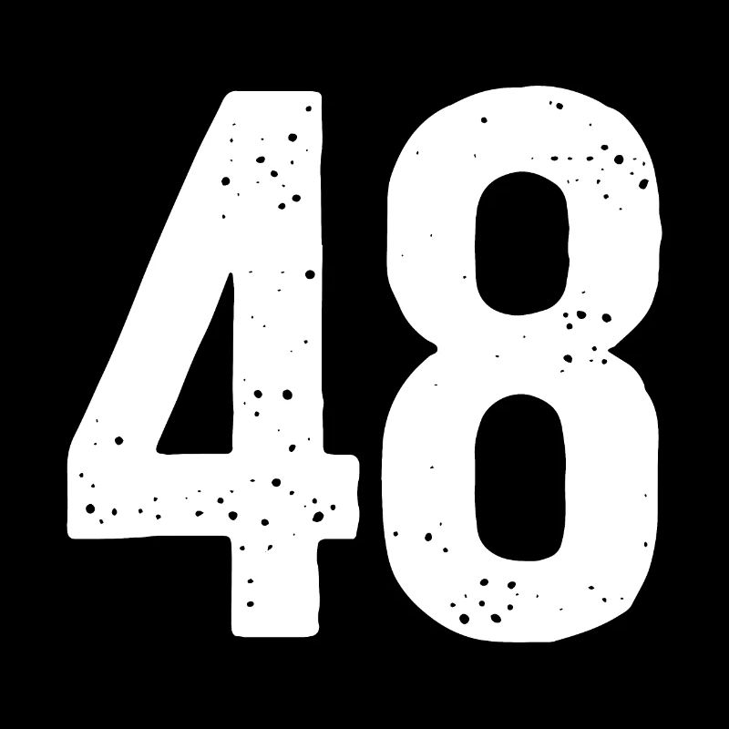 48 Numbers White