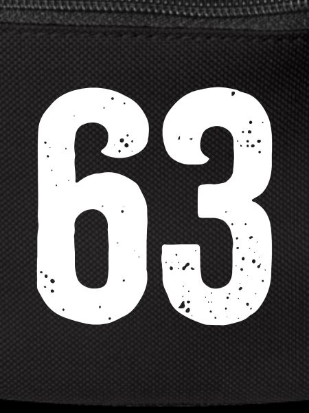 63 Numbers White
