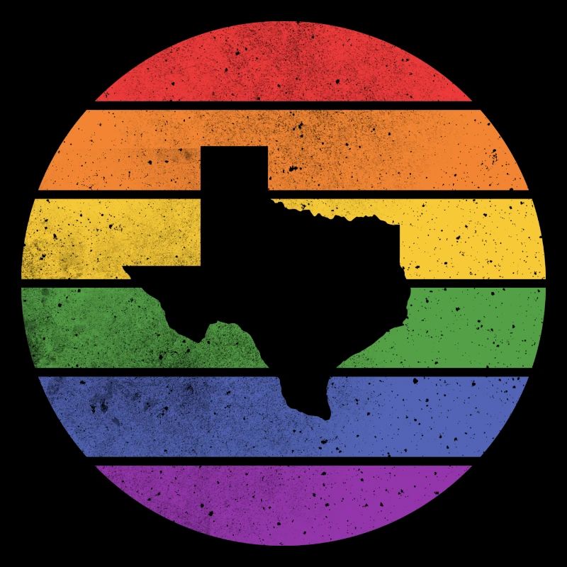 Rainbow card design for proud LGBT+ Texans