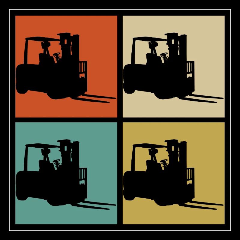 Retro Cool Forklift Operator Vintage Forklift Driv