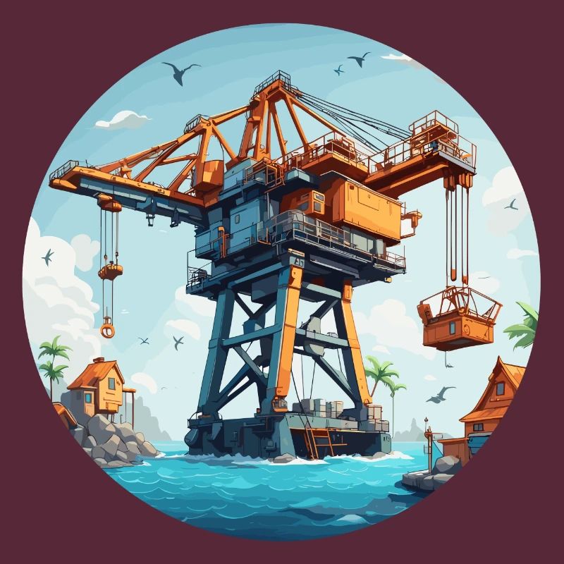 Crane / construction site / winch / crane system