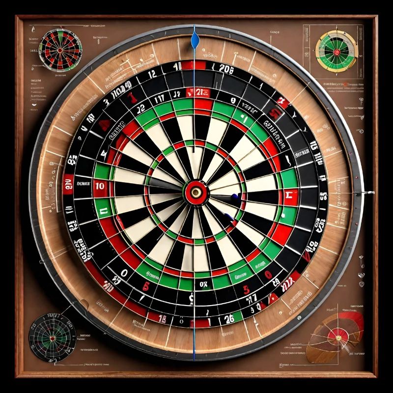 Anatomie einer Dartscheibe