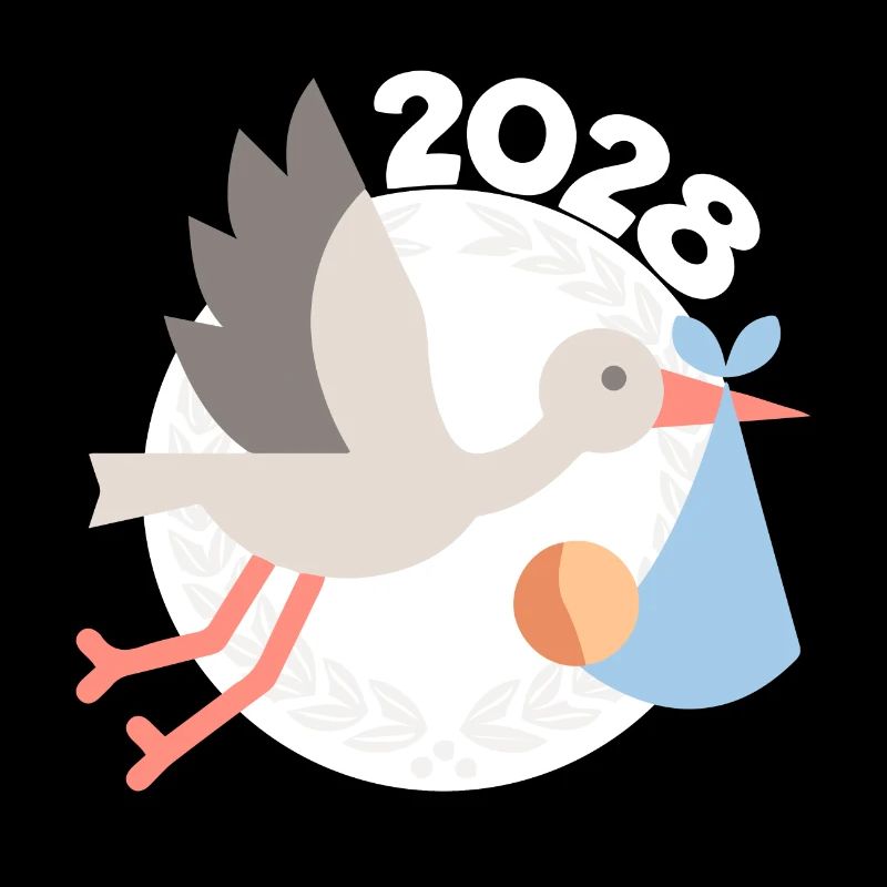 Cigogne avec bébé 2028