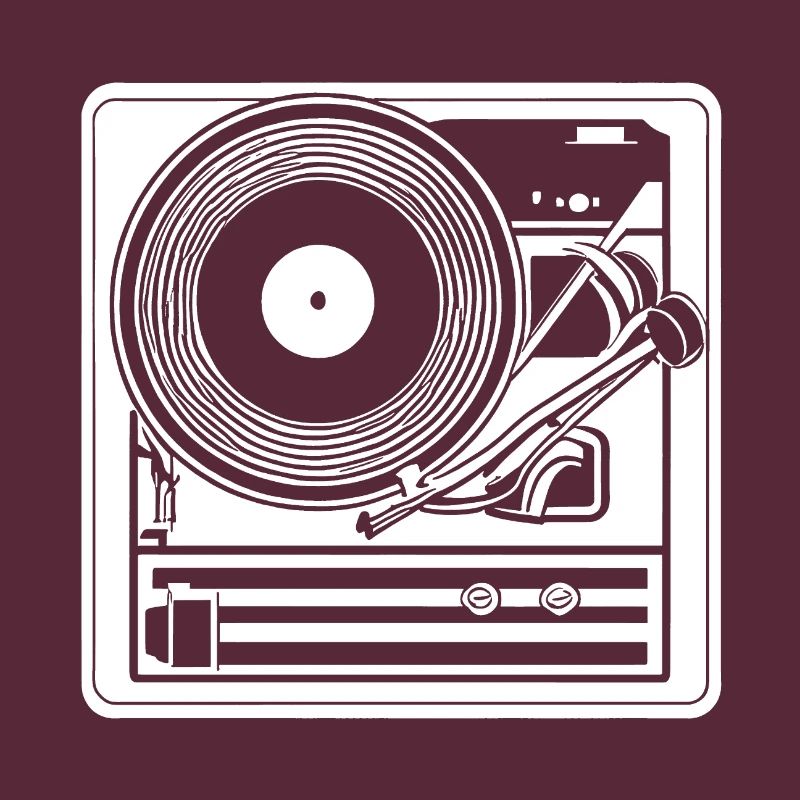 Platine vinyle design rétro
