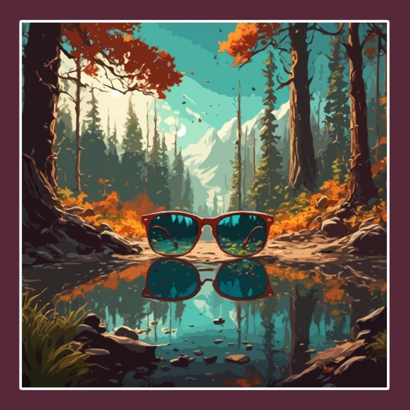 Sunglasses / Reflection / Forest / Reflection