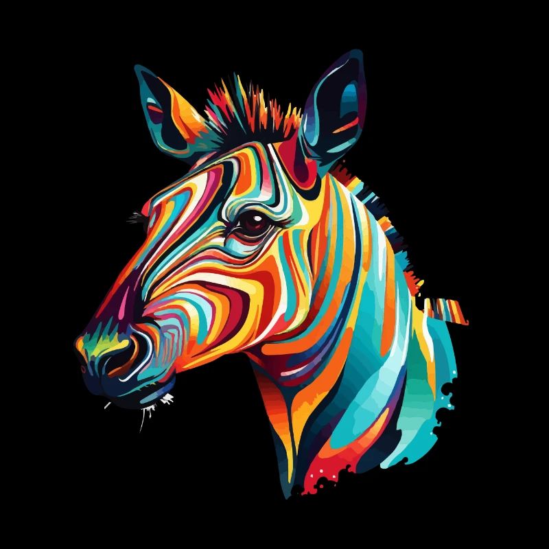 Buntes Okapi Farbkleckse Farbspritzer