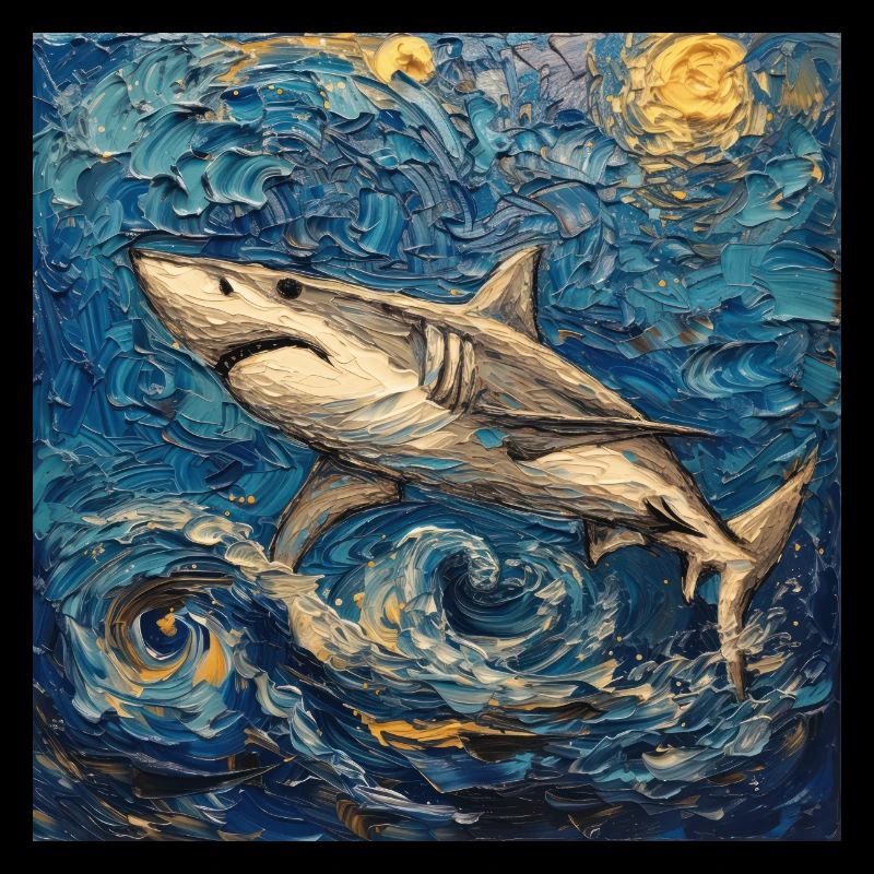 Requin, Requin, Poisson, Van Gogh, Nuit étoilée
