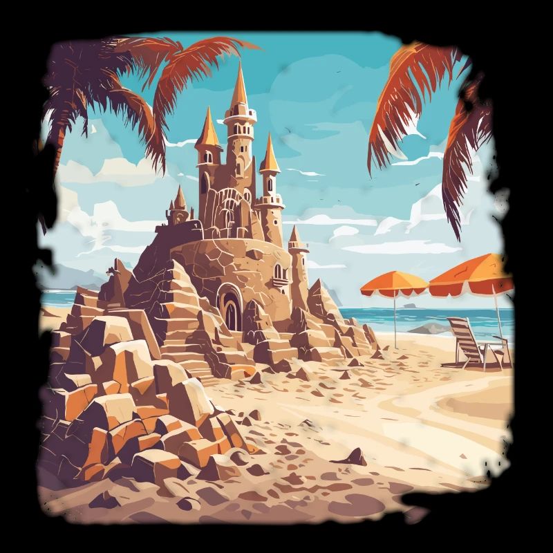 Château de sable / Construction / Jouer / Château / Vacances