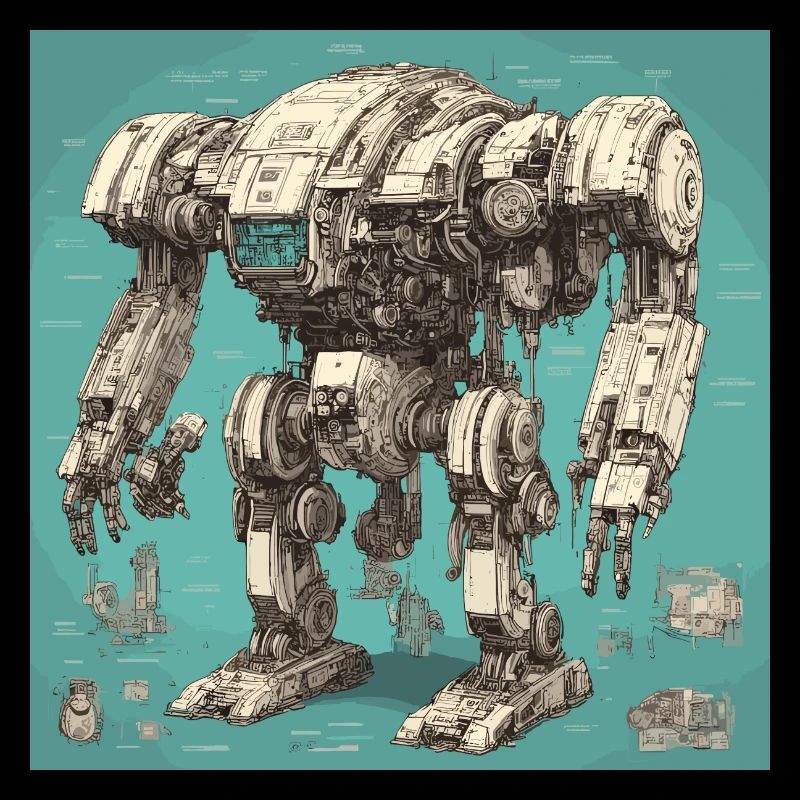 Plan / Sépia / Vintage / Rétro / Robot