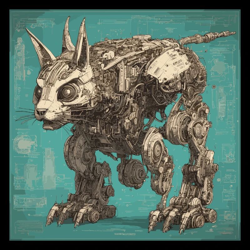 Blueprint / Sepia / Vintage / Retro / Robot