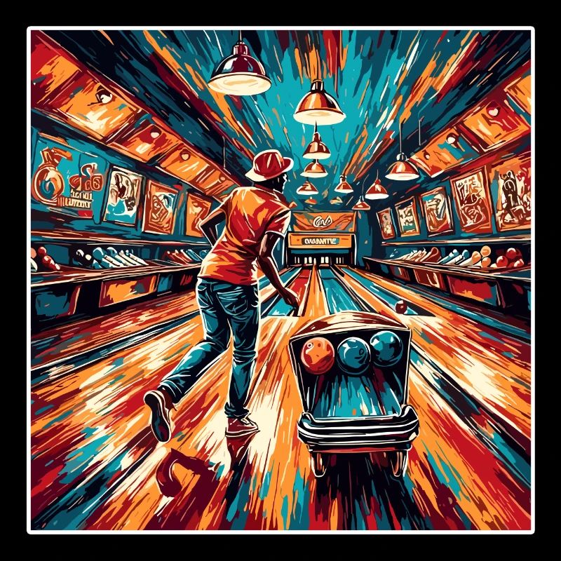 Bowling / Kegeln / Bowlingbahn / Pin / Strike