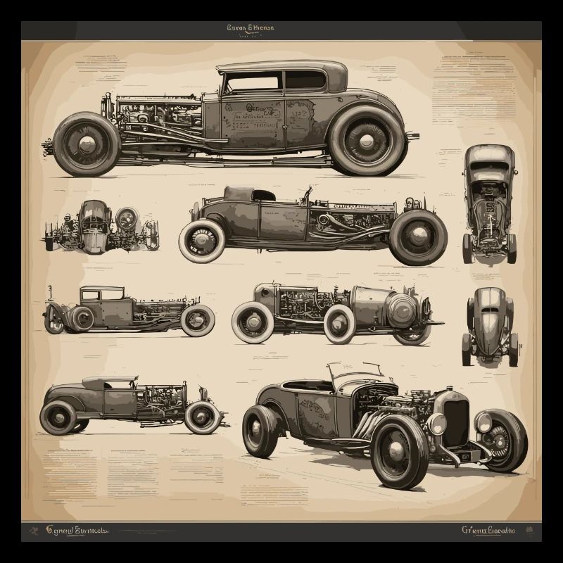 Bauplan / Sepia / Vintage / Retro / Old Timer