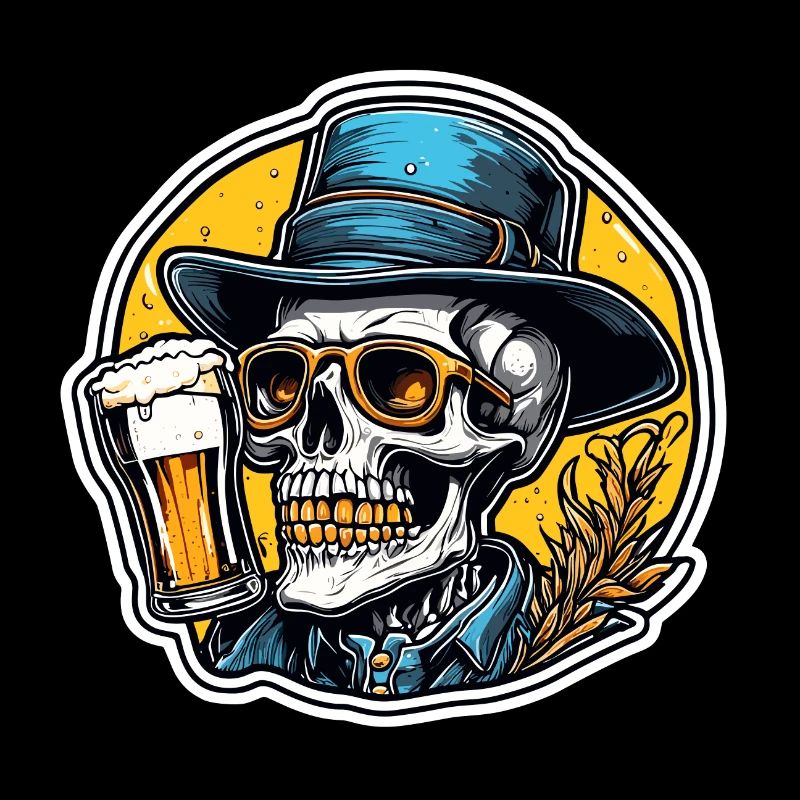 Skull / Totenkopf / Skelett / Gothic / Bier