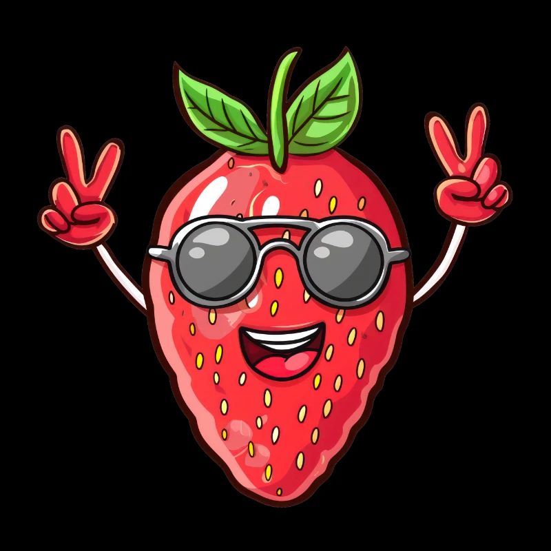 Strawberry, Sunglasses, Summer, Fruit Peace