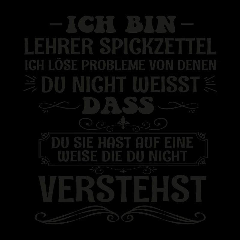 Lustiges Lehrer Spickzettel Spruch Beruf Geschenk