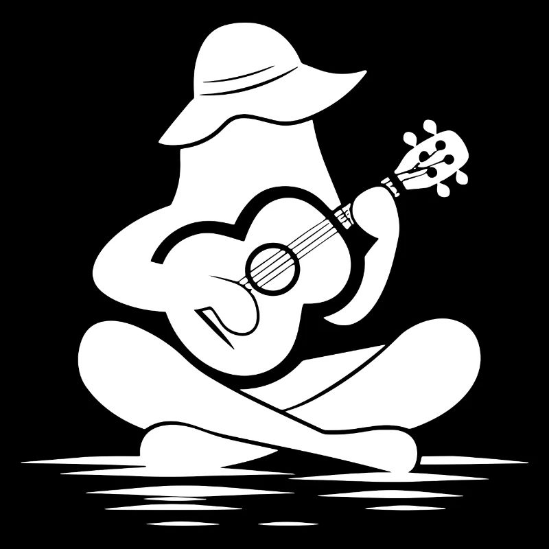 Female Ukulele Drawing