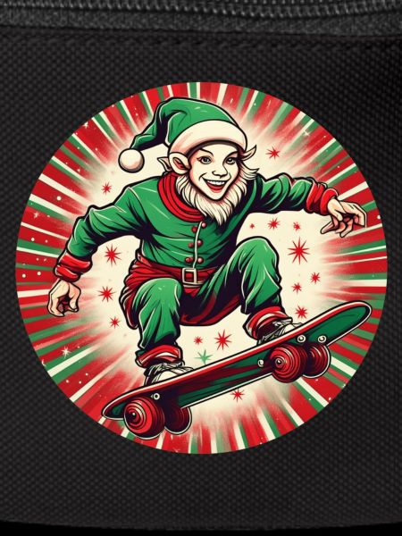 Christmas Elf Skateboarding
