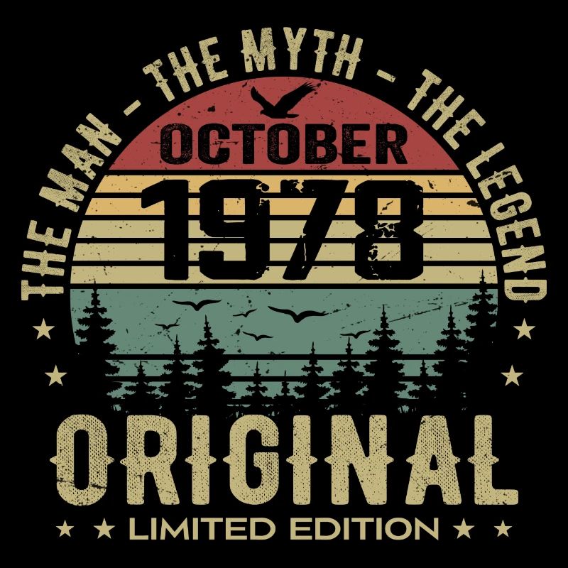 Man Birthday Gift 1978 October 1978