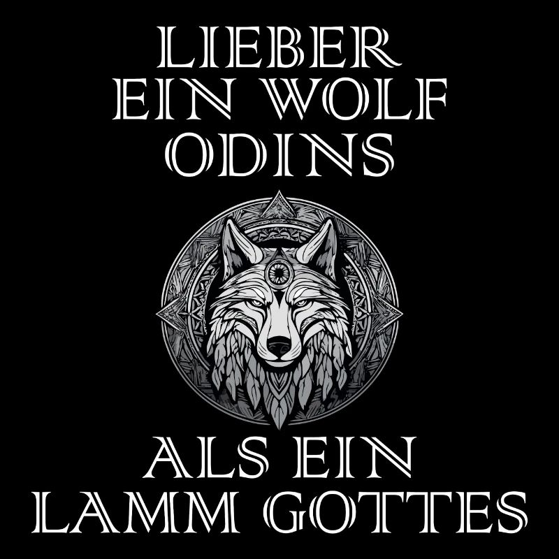 Walhalla Wolf Wölfe Odins Runen Nordischer Kompass