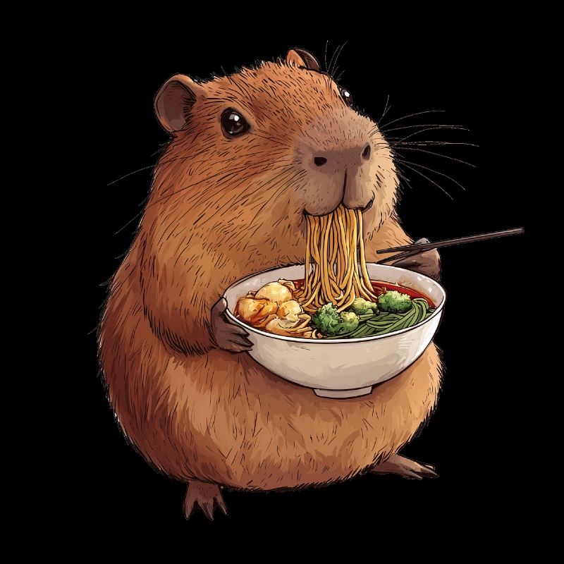Capybara Eats Ramen