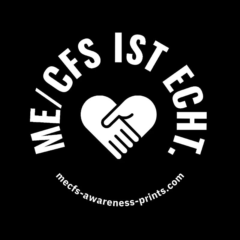 ME/CFS IST ECHT 🖤 rund - schwarz