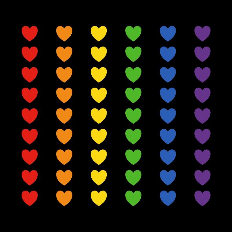 Regenbogen Flagge Herzen