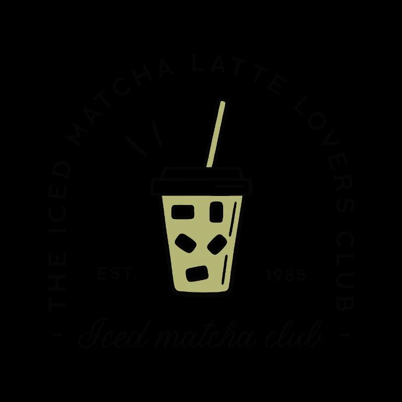 Iced matcha latte glacé