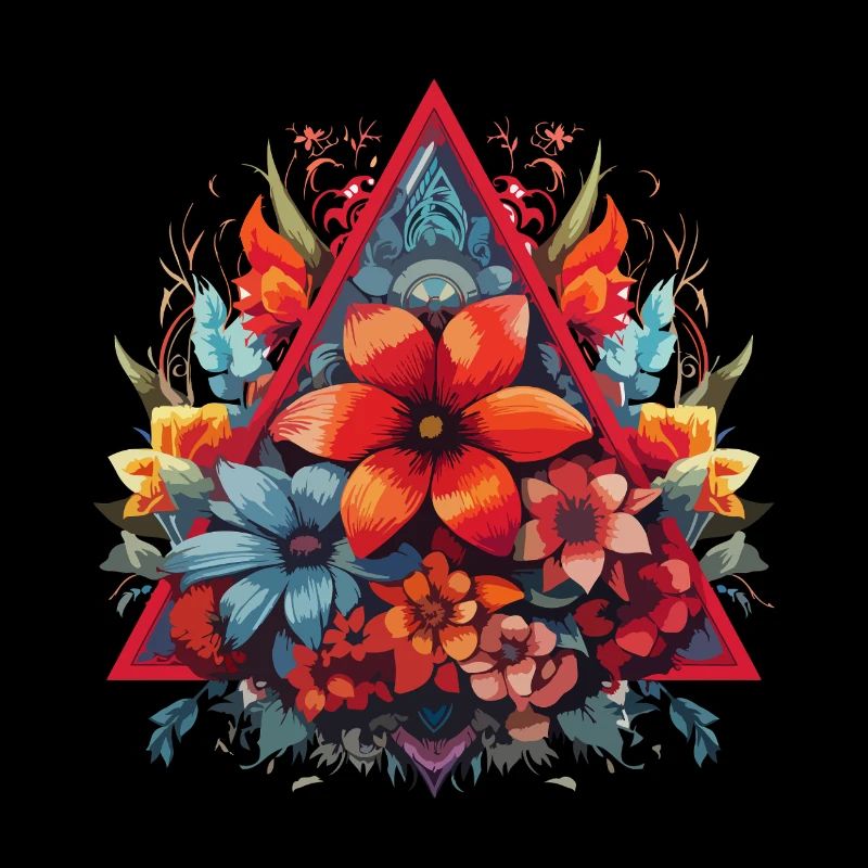 Triangle de fleurs