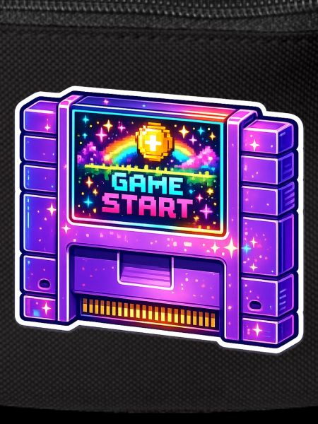 Retro Arcade Start Neon
