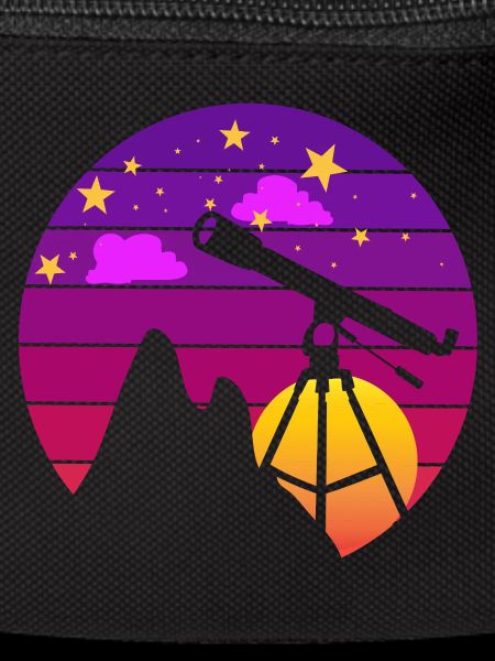 Retro Astronomy Telescope Sunset