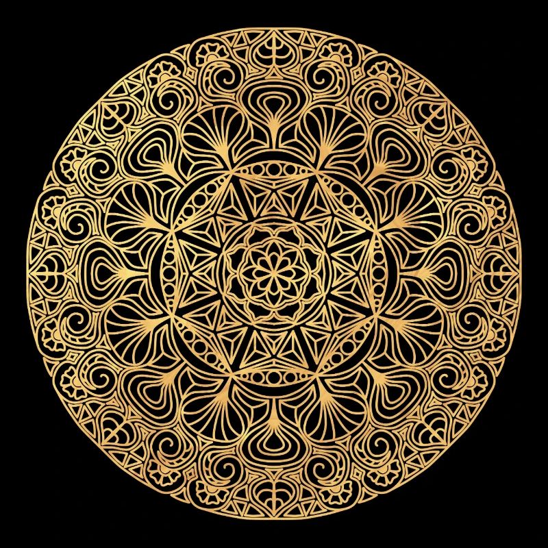 Jugendstil  Mandala - gold
