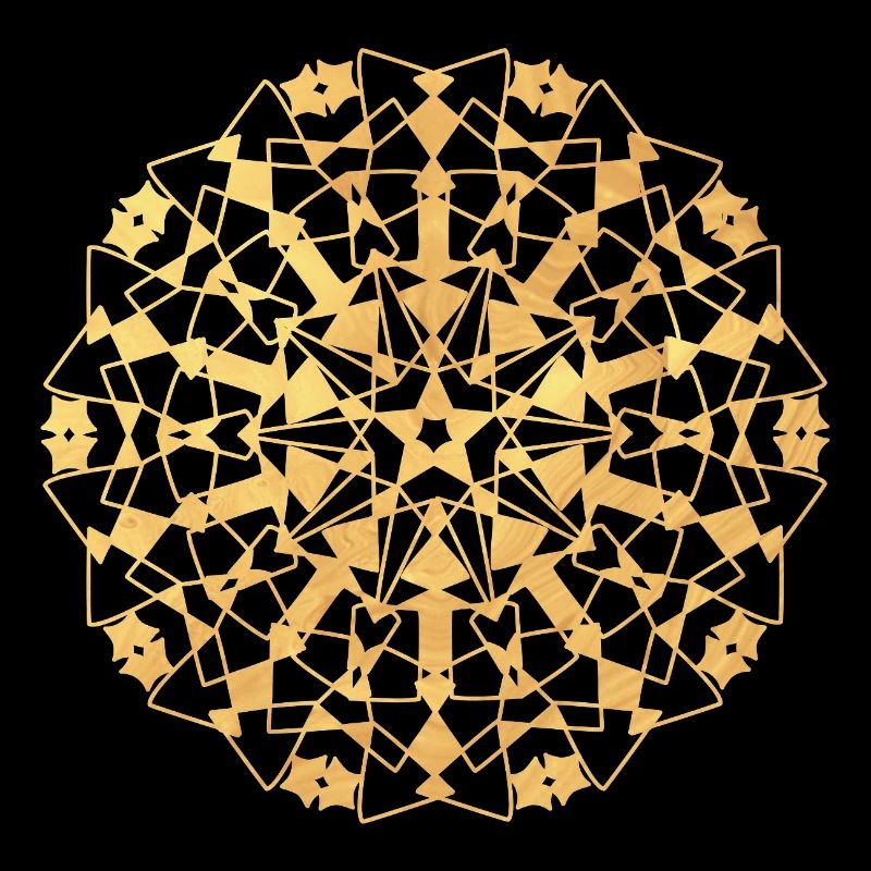 Mandala geometrisch - gold