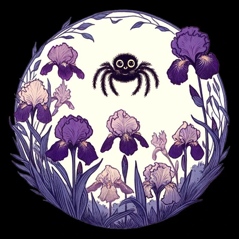 Iris Garden Spider Circle