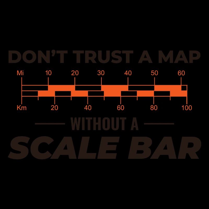 Map Scale Bar GIS Cartography Geographer Data