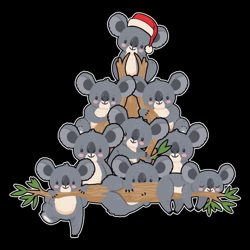 Arbre de Noël Koala avec Lumières Pingouin Fun