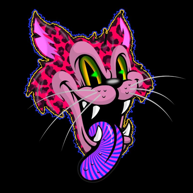 Leopard Comic Psychedelisch