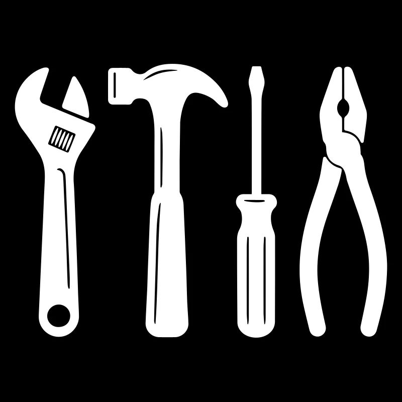 Tools logo. Tool icon symbol. Working tools. Tool