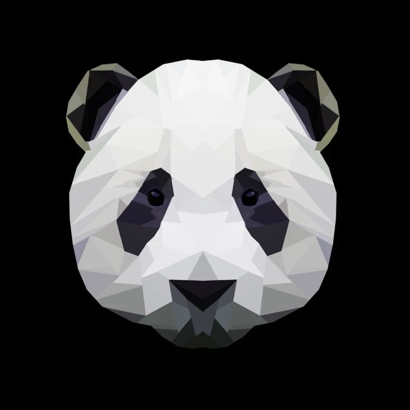 LowPoly "tête de panda"